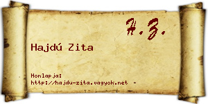 Hajdú Zita névjegykártya