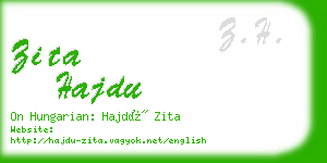 zita hajdu business card