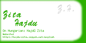 zita hajdu business card
